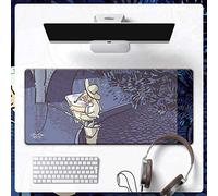 LIUJUAN Tapis De Souris Bureau Grand Mignon Dessin Animé Van Gogh Tapis De Souris Super Grande Personnalité Fille Frais Littéraire Créatif Tapis De Table Anime Personnalisé Ins Vent-6_400X900Mm_4 Mm