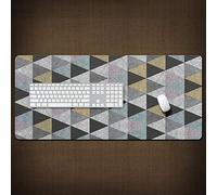 LIUJUAN Tapis De Souris Bureau Grand Résumé Simple Serrure Bord Étanche Surdimensionné Tapis De Souris Grand Bloc-Notes Clavier De Bureau-Ré_900X400Mm_3 Mm