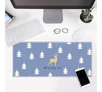 LIUJUAN Tapis De Souris Bureau Grand Tapis De Souris De Jeu Rose Bleu Rose Super Grand Bord De Verrouillage Épais Tapis De Table pour Ordinateur Portable De Bureau Étanche-Je_500X1000Mm_3 Mm