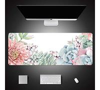 LIUJUAN Tapis De Souris Bureau Grand Tapis De Souris Flamant Rose Surdimensionné Étanche Jeu De Dessin Animé Bureau Clavier D'Ordinateur Tapis De Table Antidérapant-Oui_800X300Mm_3 Mm