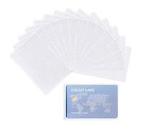 LIUJZZJ 100 Pièces Titulaire de la Carte de Crédit Id Transparent en Plastique Verticale Manchons de Cartes de Visite Protecteur d'Identité Givré
