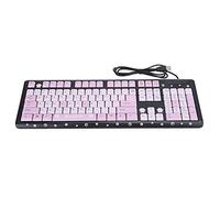 Liukouu Clavier Solide et Durable résistant à l'usure, Clavier Ultra-Fin, caractères Anti-Usure pour la Maison, l'ordinateur, Les Jeux, Le Bureau,(Black Powder)