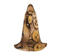 Liulannq Cape à capuche colorée unisexe The Clocks Theme Gears - Costume de sorcière diable - Accessoires de robe d'Halloween - Costumes de performance