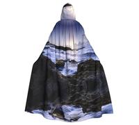 Liulannq Cape à capuche unisexe de Porto Rico pour la plage, Halloween, Noël, bal masqué, costume de sorcière de vampire pour adulte, accessoires exquis.