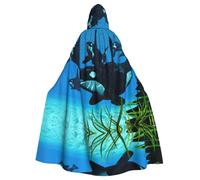 Liulannq Cape à capuche unisexe pour Halloween, costume de mascarade de Noël, costume de sorcière de vampire pour adulte, accessoires exquis.