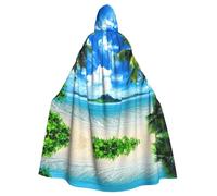 Liulannq Cape à capuche unisexe The Sea Halloween, costume de Noël, costume de sorcière de vampire pour adulte, accessoires exquis.