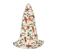 Liulannq Cape colorée unisexe à capuche de cowboy cheval, costume de sorcière diable pour Halloween, costumes de performance