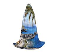 Liulannq Cape colorée unisexe à capuche pour village de pêcheurs italiens, costume de sorcière diable pour Halloween, costumes de performance