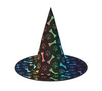Liulannq Chapeau de sorcière arc-en-ciel en forme de patte de chat pour Halloween, Noël, fête amusante pour homme, adapté pour créer une atmosphère festive et des jeux de rôle, des activités et des