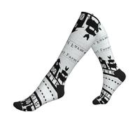 Liulannq Chaussettes de course à pied unisexes pour mollet et tracteur de moulin à vent de ferme pour favoriser la circulation sanguine, soulager les douleurs articulaires, adaptées pour le soutien du