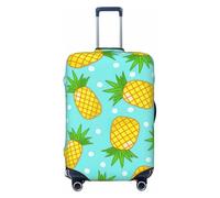 Liulannq Fresh Ananas Housse de protection très élastique pour valise, qui décore et protège votre valise de la poussière et des rayures., Noir , L