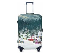 Liulannq Housse de protection élastique pour valise de ville couverte de neige, qui décore et protège votre valise de la poussière et des rayures., Noir , S