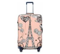 Liulannq Housse de protection très élastique pour valise, décore et protège votre valise de la poussière et des rayures., Noir , XL