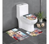 Liulannq Lot de 3 tapis antidérapants en flanelle, doux et doux pour la peau, absorbants et antidérapants, faciles à entretenir. Profitez de chaque seconde de chaleur.