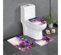 Liulannq Lot de 3 tapis antidérapants en flanelle, doux et doux pour la peau, absorbants et antidérapants, faciles à entretenir. Profitez de chaque seconde de chaleur.