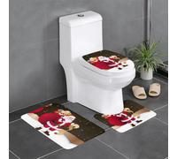 Liulannq Lot de 3 tapis antidérapants en flanelle motif Père Noël, doux et doux pour la peau, absorbant et antidérapant, facile à entretenir. Profitez de chaque seconde de chaleur.