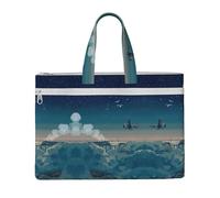 Liulannq Magical Nights Sacs à main en toile portables pour bureau et affaires, kits d'étude, sacs de rangement, super durables.