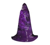 Liulannq Purple World Cape à capuche colorée unisexe pour costume de sorcière diable Accessoires de robe d'Halloween Costumes de performance