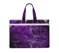 Liulannq Purple World Sacs à main portables en toile pour bureau et affaires, kits d'étude, sacs de rangement, super durables.