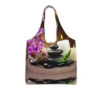 Liulannq Sac à main en toile Zen Stone à une épaule, couleur respectueuse de l'environnement, peut être réutilisé, super durable et lavable.