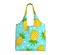 Liulannq Sac en toile à une épaule en forme d'ananas frais, sac à main coloré respectueux de l'environnement peut être réutilisé, super durable et lavable.