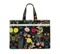 Liulannq Sacs à main colorés en toile florale bohème pour bureau et affaires, kits d'étude, sacs de rangement, super durables.