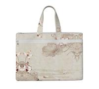 Liulannq Sacs à main en toile à motif floral lotus, sacs à main portables pour bureau et affaires, kits d'étude, sacs de rangement, super durables.