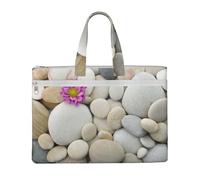 Liulannq Sacs à main en toile avec œillets roses, sacs à main portables pour bureau et affaires, kits d'étude, sacs de rangement, super durables.