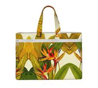 Liulannq Sacs à main en toile motif oiseau de paradis tropical, sacs à main portables pour bureau et affaires, kits d'étude, sacs de rangement, super durables.