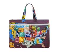 Liulannq Sacs à main portables en toile pour plaque d'immatriculation, bureau et affaires, kits d'étude, sacs de rangement, super durables.