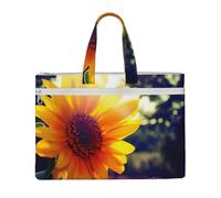 Liulannq Sacs à main portables en toile tournesol Sunshine pour bureau et affaires, kits d'étude, sacs de rangement, super durables.