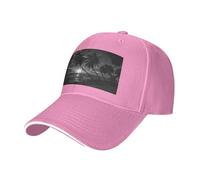 Liulannq Sea and Tree in The Night Personnalité Cool Sports Casual Casquette de baseball classique Hip-Hop Unisexe Circonférence réglable, rose, Taille unique
