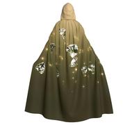 Liulannq Shining Diamond Cape à capuche unisexe pour Halloween, costume de mascarade de Noël, costume de sorcière vampire pour adulte, accessoires exquis.
