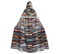Liulannq Stone Halloween Cape à capuche unisexe, costume de Noël, costume de sorcière de vampire pour adulte, accessoires exquis.