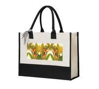 Liulannq Tropical Bird Of Paradise Sac à main élégant pour femme avec coutures en toile