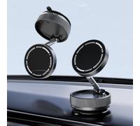 LIULAOGEN Aimant Support Téléphone Voiture Magnétique pour Hyundai Tucson Hybrid 2021 Onwards, 360° Porte Telephone Voiture Aimanté Pliable Aimant Telephone Voiture Accessoire Voiture,A Black