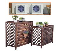 LIULIFEN Housse de Protection pour climatiseur extérieur caché, Protection de confidentialité pour climatiseurs et Pompes à Chaleur, Support à Fleurs pour climatiseur résistant aux intempér