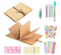 LIULINY 1 Ensemble Album Photo Scrapbooking Pliage en Accordéon, 18x12 cm Feuilles Scrapbooking Album, DIY Livre Photo 34 Pages, pour Cadeaux Commémoratifs, Cadeaux de Saint Valentin et Plus