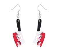 LIULINY 1 Paire Boucles D'oreilles Halloween Femme, Acrylique Couteau Boucles D'oreilles Halloween, Décoration D'horreur Couteau Earrings, pour Femmes Filles Cadeaux de Fête Charms