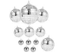 LIULINY 12 PCE Boules Disco Miroir, Mini Boule a Facette, Boule Disco Deco