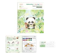 LIULINY 24 Pages Livre Coloriage Enfant, Livre de Coloriage Aquarelle, Peinture Aquarelle, Watercolor Painting Book pour Enfants avec Peintures et Pinceaux, Cadeau D'anniversaire pour Garçons Fille