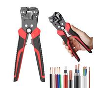 LIULINY 3 en 1 Pince à Dénuder Automatique, 3 en 1 Pince à Dénuder, Capacité de Dénudage: 0,2-6 mm², Coupe-fil à Longueur Réglable, pour Dénudage, Couper, Appuyer, Fil D'aluminium