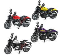 LIULINY 4 Mini Moto Modèles Die-Cast 1:36 Moto Diecast à l'échelle Modèles | Différentes Couleurs Motos Miniature Maquette en Alliage Cadeau de fête d'anniversaire pour Maquettes de Collection