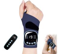 LIULIQ Masseur De Poignet Chauffant sans Fil pour L'arthrite, avec Télécommande, 9 Modes Et 19 Intensités, Tête Magnétique Amovible, 3 Niveaux De Chaleur pour Soulager Le Syndrome du Canal Carpien