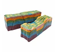 LIULIQ Modèle 3D De Tectonique des Plaques, Structure des Failles Et Modèle De Développement des Horsts Et des Grabens, Détails Texturés Précis, Conception Modulaire, PVC, Support Pédagogique