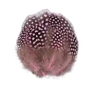 LiuliuBull 100 Plumes de pintade Teintes naturellement for Loisirs créatifs - Plumes de Faisan colorées for décoration intérieure DIY (5-10 cm)(Pink)
