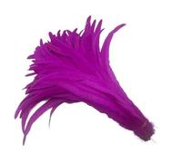 LiuliuBull 50 Plumes de Queue de Coq Bicolores de 35 à 40 cm for la Confection de vêtements, Bijoux et Accessoires de fête et de Danse.(Rose Red)