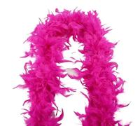 LiuliuBull Boa en Plumes de Dinde de 2 mètres d'épaisseur for Mariages, fêtes et décorations de Noël - Accessoires for Cape en Plumes à Faire soi-même(Rose Red)
