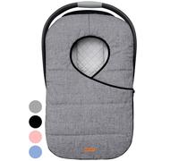 liuliuby Housses de siège auto d'hiver pour bébé | Housse de siège auto pour bébé | Accessoires Doona | Auvent en polaire chaude et épaisse pour nourrissons et nouveau-nés par temps froid (gris)