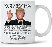 LIULIUQI Tasse à café Donald Trump, 350ml Tasses à café et Mugs en céramique, Tasse à café et à thé Trump en céramique, Cadeau parfait pour les partisans de Trump et les passionnés politiques (D)